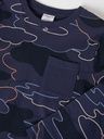 Langärmliges T-Shirt mit Brusttasche Wolken 2