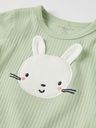 Babybody gerippt mit Hase 3