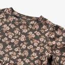 Geblümtes Jersey-Langarmkleid Mädchen 2