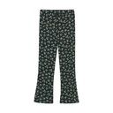 Ausgestellte Hose gerippt mit Blumendruck 2