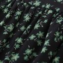 Langarmkleid gerippt mit Blumendruck 3