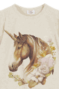 Mädchen Langarmshirt mit Pferdedruck 3