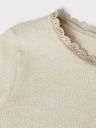 Langarmshirt gerippt mit Spitze-Bündchen 3