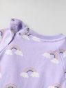 Langärmliges Sweatkleid mit Regenbogenprint 3
