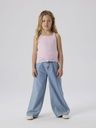 Weite Jeans mit farbigen Streifen 5