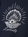 Rundhals T-Shirt mit Muscheldruck 2