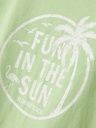 T-Shirt mit Druck und Fransen 3