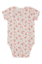 Kurzarmbody Bio-Baumwolle geblümt 2