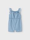 Leichte Jeans Overall mit Lochstickerei 2