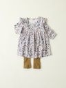 Langarm Jerseykleid mit Blumendruck 4