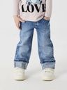 Gerade Mädchen Jeans mit Umschlag 4