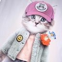 Lustiges Mädchen-T-Shirt mit Katze