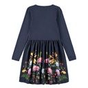 Mädchen-Kleid langarm mit Blumendruck 3