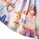 Langärmliges Mädchenkleid mit süssen Tieren 4