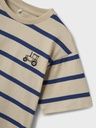 Gestreiftes T-Shirt mit Traktorstickerei 2