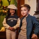 Bequeme Knaben Sweatjacke mit Stehkragen 2