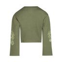 Kurzes Sweatshirt mit Blumenstickerei 5