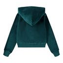 Mädchen Samt Hoodie mit Zipper 2