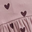 Mädchen Langarmkleid mit Herz-Print 3