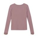 Einfarbiges Mädchen Langarmshirt 2