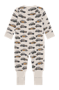 Kinderpyjama Overall aus Wolle Autos 2