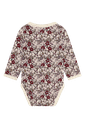 Wolle-Bambus Langarmbody geblümt 2