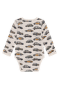 Weiches Langarm-Body Autos aus Wolle 2