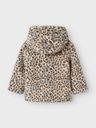 Kunstfelljacke mit Leoprint und Kapuze 2