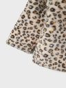Kunstfelljacke mit Leoprint und Kapuze 3