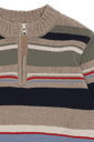 Gestreifter Strickpullover mit Reissverschluss 3