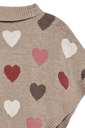 Mädchen Strickponcho mit Herzen 3