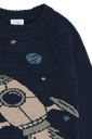 Knaben Strickpullover mit Rakete Jacquard 3