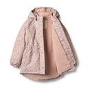 Taillerte wasserfeste Mädchen-Winterjacke geblümt 2