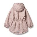 Taillerte wasserfeste Mädchen-Winterjacke geblümt 4