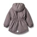 Taillerte wasserfeste Mädchen-Winterjacke unifarben 3