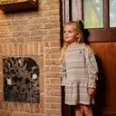 Warmes Mädchen Strickkleid gemustert 2