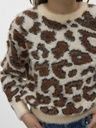 Rundhalspullover mit Leopardenmuster 5
