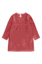 Mädchen Langarmkleid Velours mit Herztaschen 2