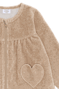 Mädchen Velours Jacke mit Herztaschen 3