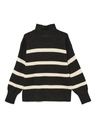 Strickpullover mit Stehkragen gestreift 2
