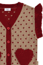 Mädchen Strickweste mit Herzen 3
