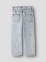 Weite Mädchenjeans mit Herzstickerei 2