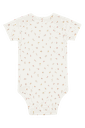 Bambus Kurzarm Body mit Blümchen 2