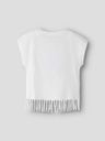 T-Shirt mit Druck und Fransen 2