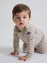 Gerippter Baby-Langarmbody mit Streifen 2