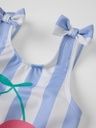 Gestreiftes Badekleid mit Kirschen-Motiv 2