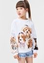Mädchen-Sweatshirt Hunde und Tiger 2