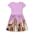 Mädchenkleid kurzarm mit Hunde-Print 2