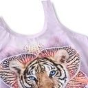 Mädchen Badekleid mit Tiger-Blumen-Print 3
