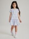 Gestreiftes Kurzarmkleid mit Kirschen-Print 2